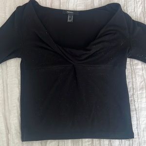 Forever 21 twisted sweetheart long sleeve top